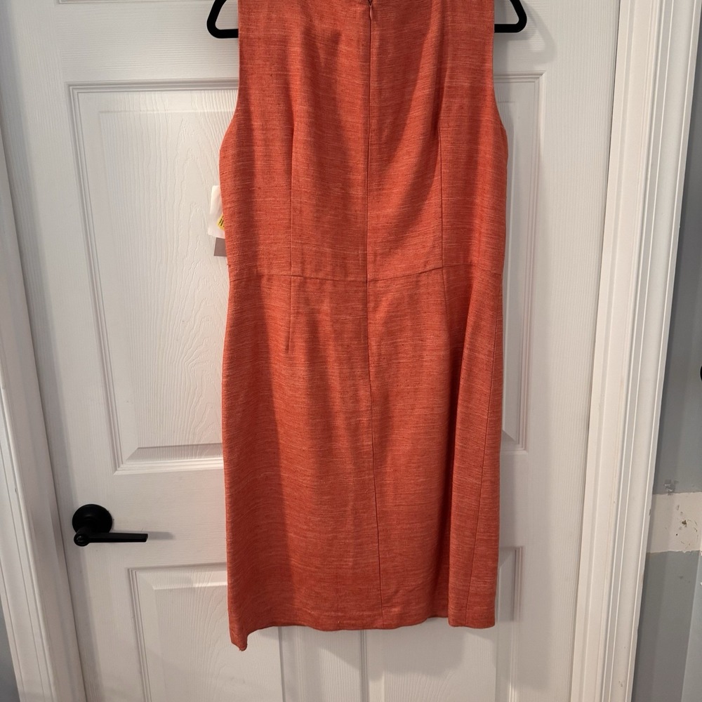 NEW Cynthia Howie Dress Women‎ Size 12 Salmon Pink  Silk Fit Flare Lined Midi - Picture 5 of 12